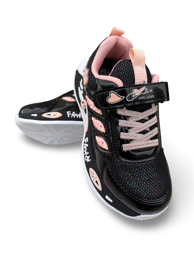 Yalınayak Nd026Ptk Kız Çocuk Sneaker Siyah