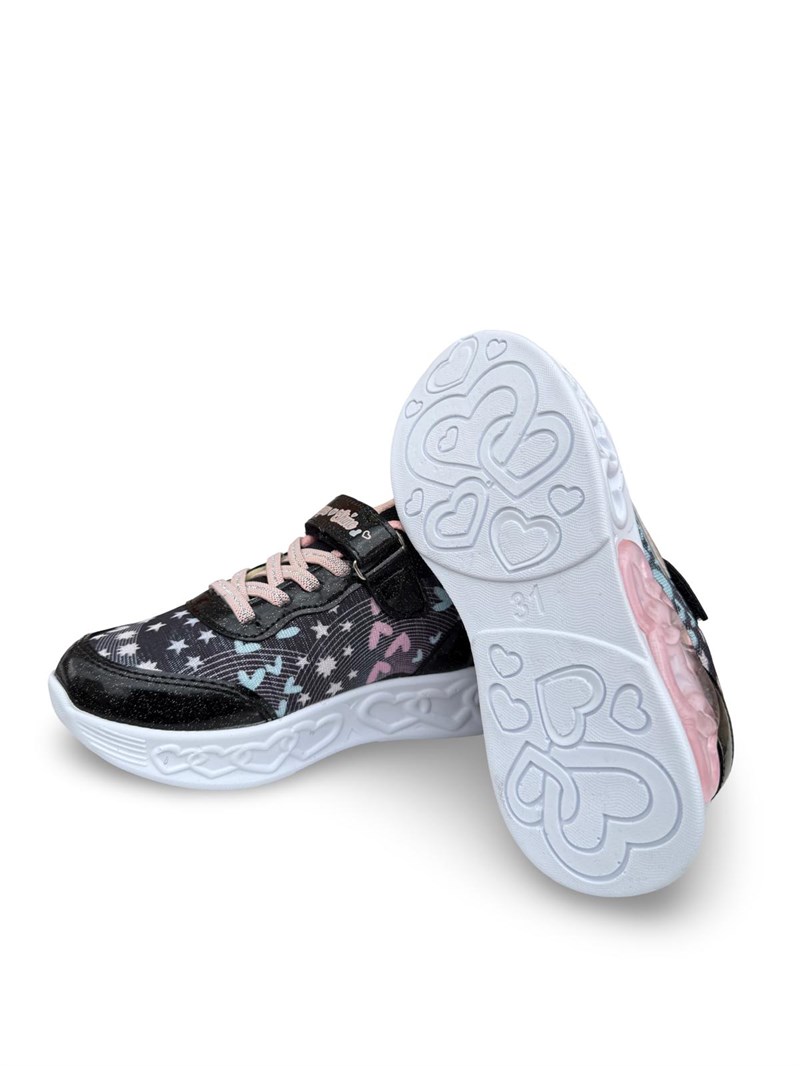 Yalınayak Nd027 Kız Çocuk Sneaker Siyah