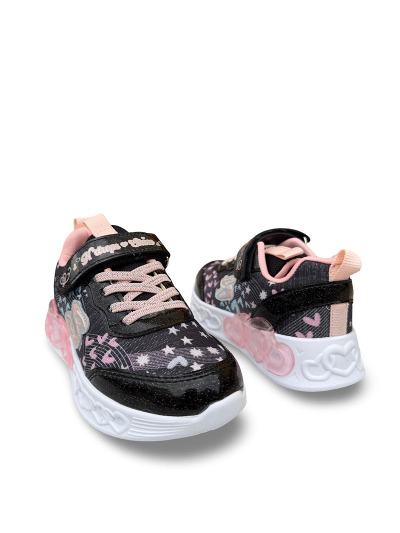 Yalınayak Nd027 Kız Çocuk Sneaker Siyah
