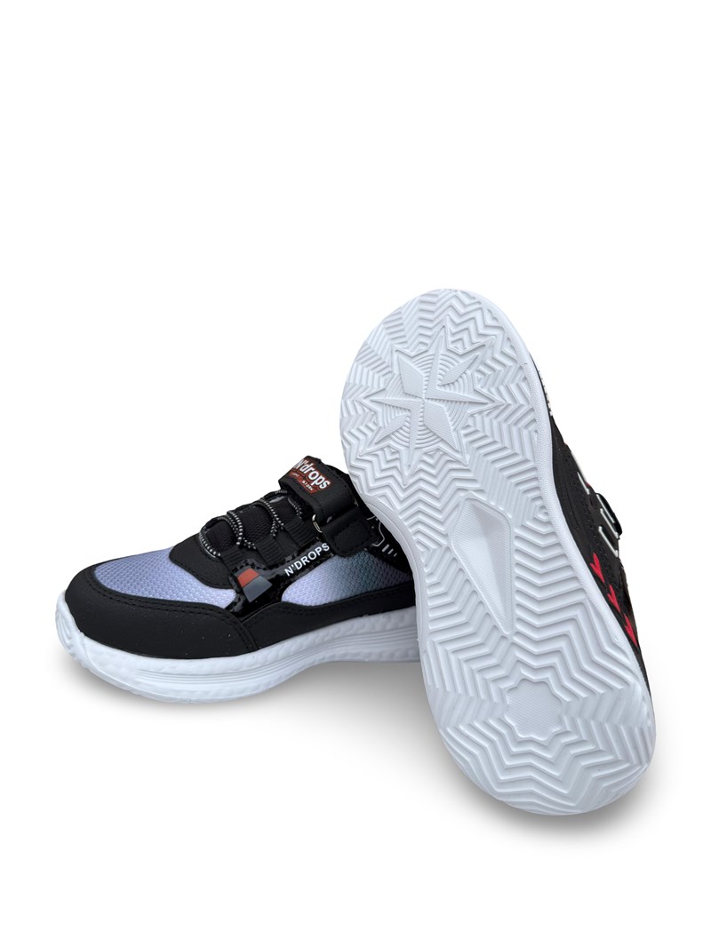 Yalınayak Nd028Flt Erkek Çocuk Sneaker Siyah Kırmızı