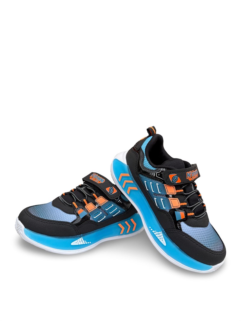 Yalınayak Nd028Flt Erkek Çocuk Sneaker Siyah Mavi