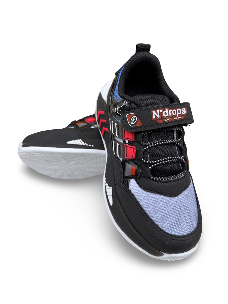 Yalınayak Nd028Ptk Erkek Çocuk Sneaker Siyah Kırmızı
