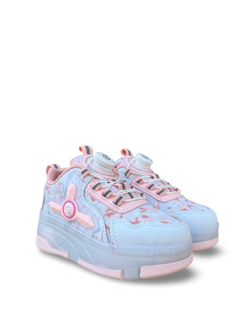 Yalınayak Nd029Flt Akıllı Bağıcık Paten Çocuk Ayakkabı Pembe