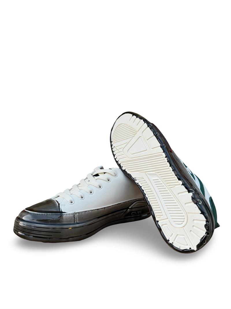 Yalınayak PE056 Hakiki Deri Aır Taban Erkek Sneaker Beyaz