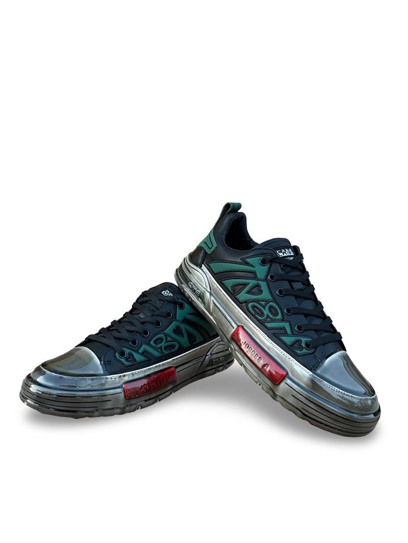 Yalınayak PE056 Hakiki Deri Aır Taban Erkek Sneaker Siyah