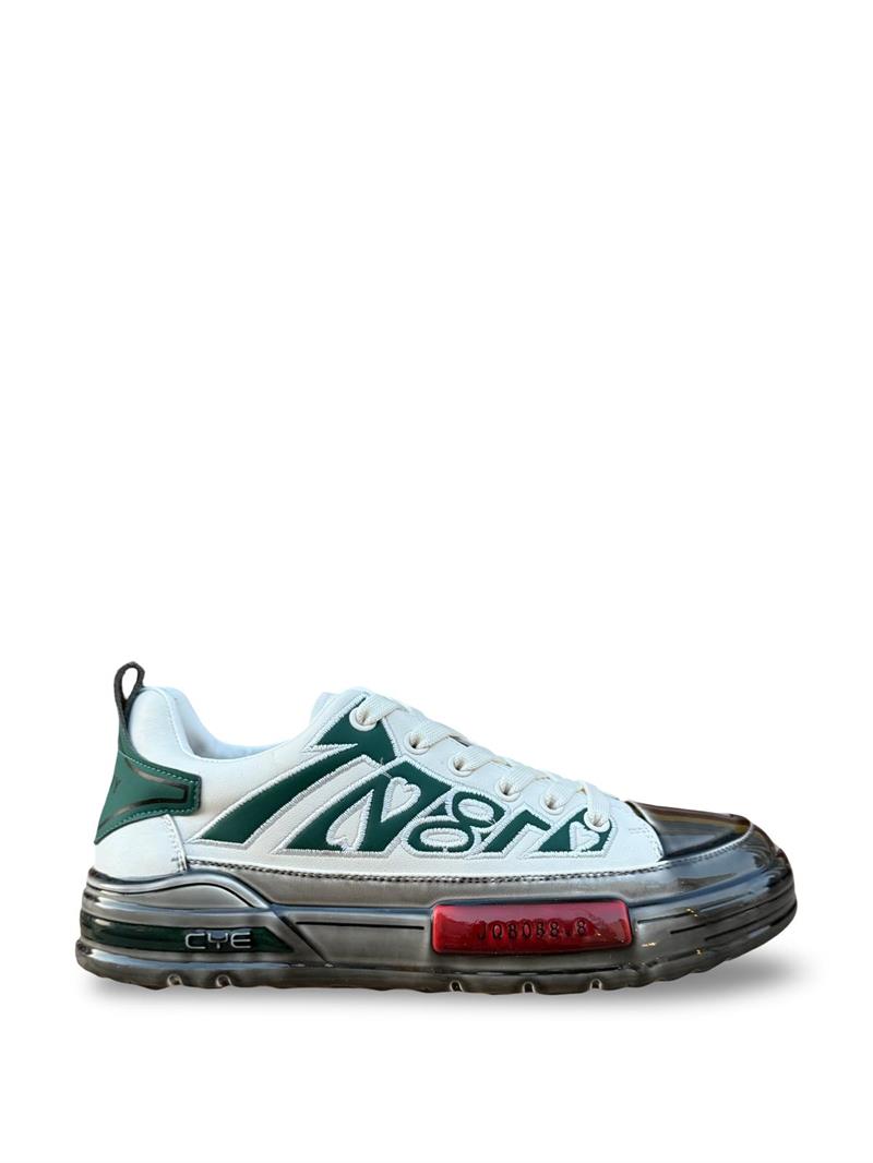 Yalınayak PE056 Hakiki Deri Aır Taban Erkek Sneaker Beyaz