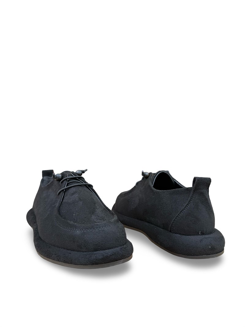 Yalınayak Prt1615 Süet Kadın Loafer Ayakkabı Siyah Süet
