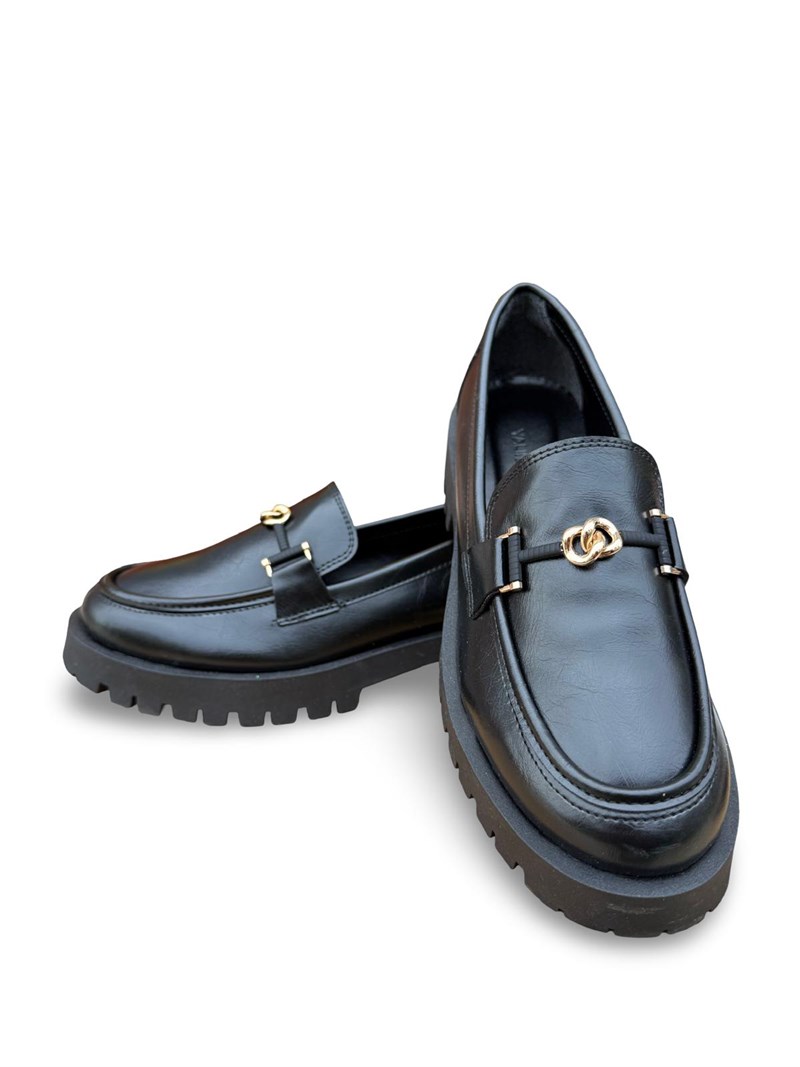 Yalınayak Prt32 Kadın Loafer Babet Siyah