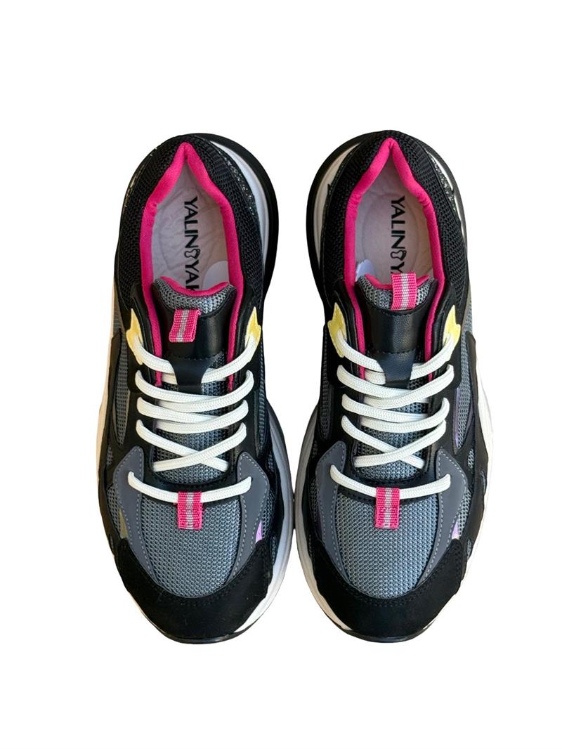 Yalınayak Sms30170  Kadın Sneakers Ayakkabı Siyah Multi