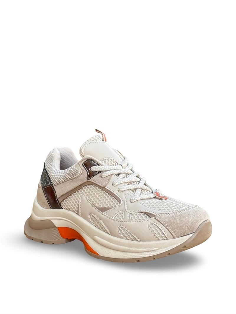 Yalınayak Sms30170  Kadın Sneakers Ayakkabı Bej Roz