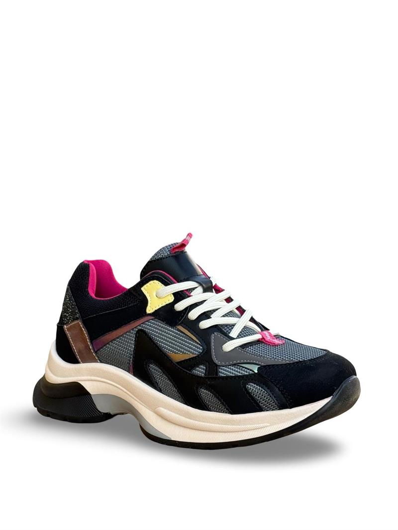Yalınayak Sms30170  Kadın Sneakers Ayakkabı Siyah Multi