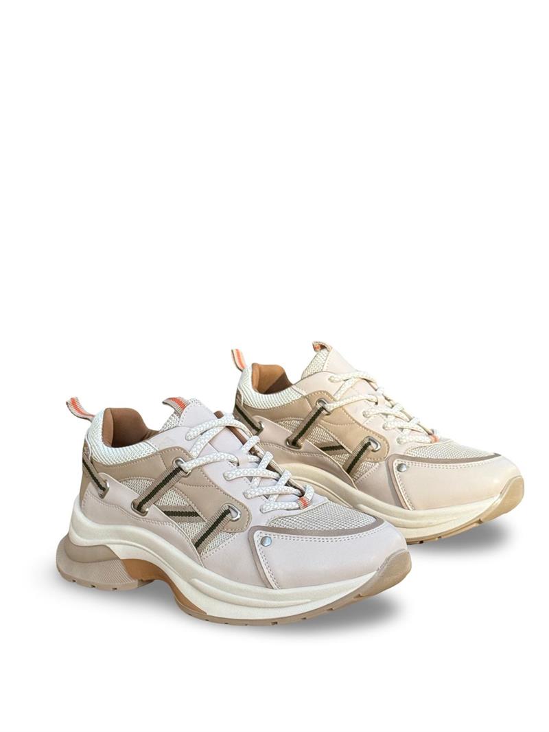 Yalınayak Sms30174 Kadın Sneakers Ayakkabı Bej Vizyon