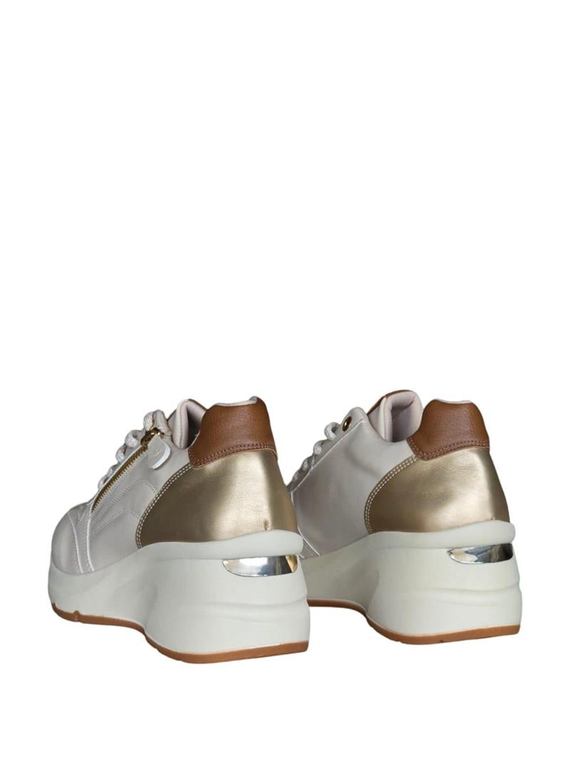 Yalınayak Sms62159 Dolgu Kadın Spor Sneaker Bej