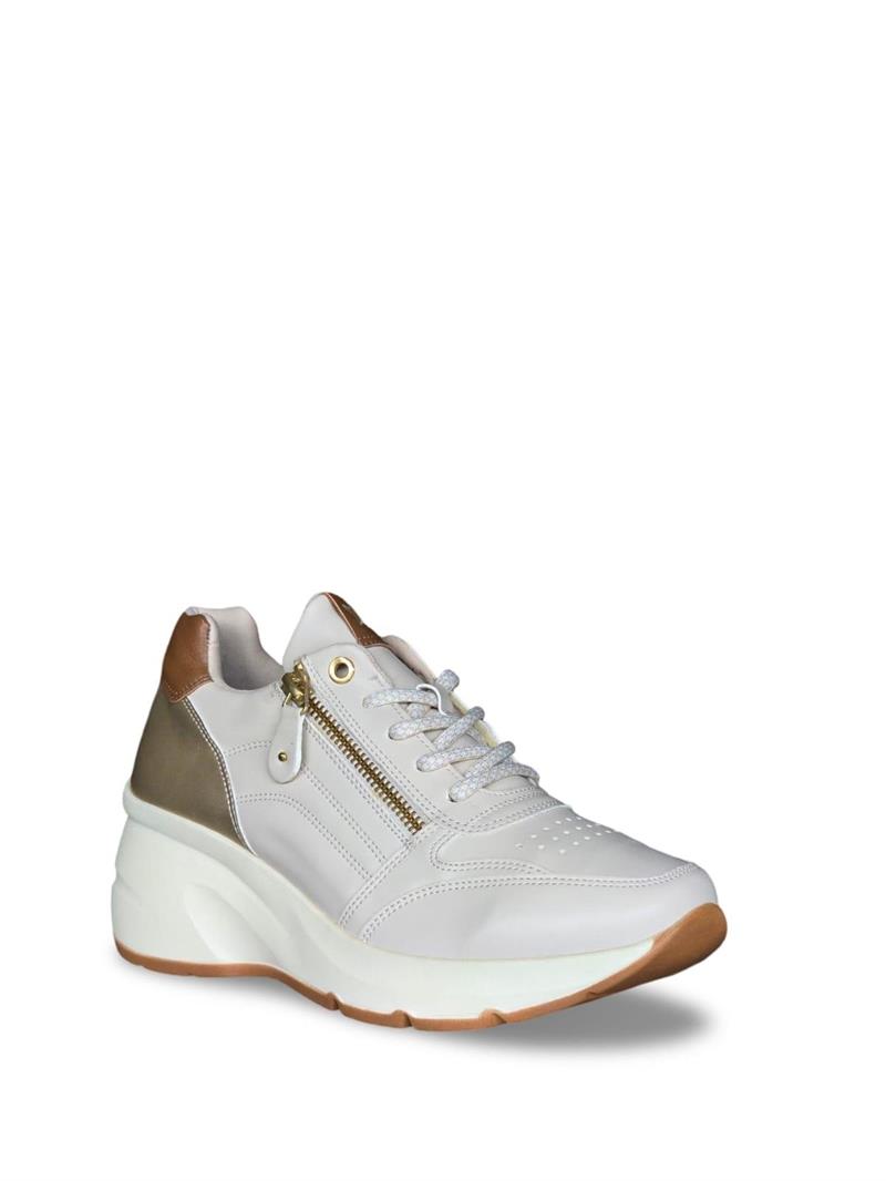 Yalınayak Sms62159 Dolgu Kadın Spor Sneaker Bej