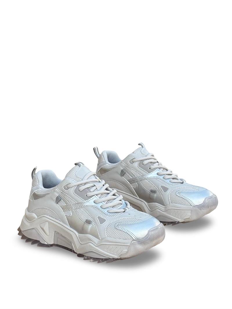 Yalınayak Sms65137 Kadın Sneakers Ayakkabı Gümüş