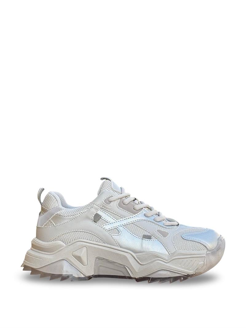Yalınayak Sms65137 Kadın Sneakers Ayakkabı Gümüş