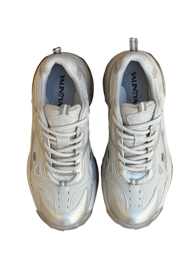 Yalınayak Sms65137 Kadın Sneakers Ayakkabı Gümüş