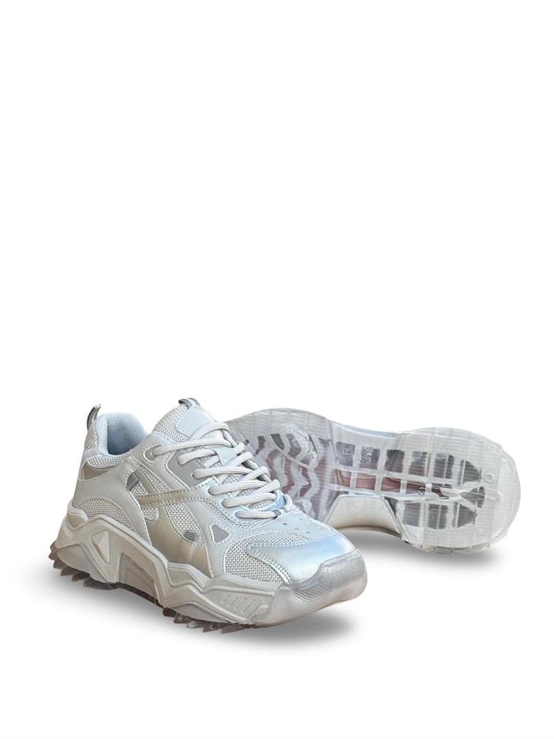 Yalınayak Sms65137 Kadın Sneakers Ayakkabı Gümüş