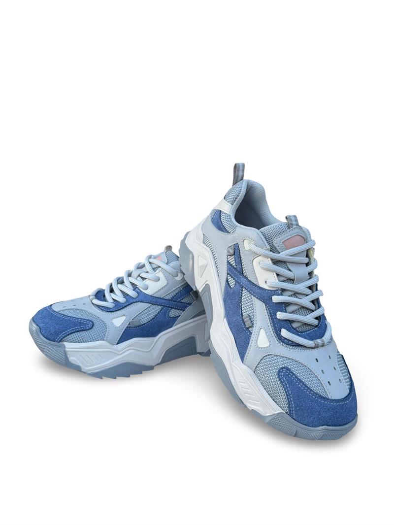 Yalınayak Sms65137 Kadın Sneakers Ayakkabı Mavi Gri