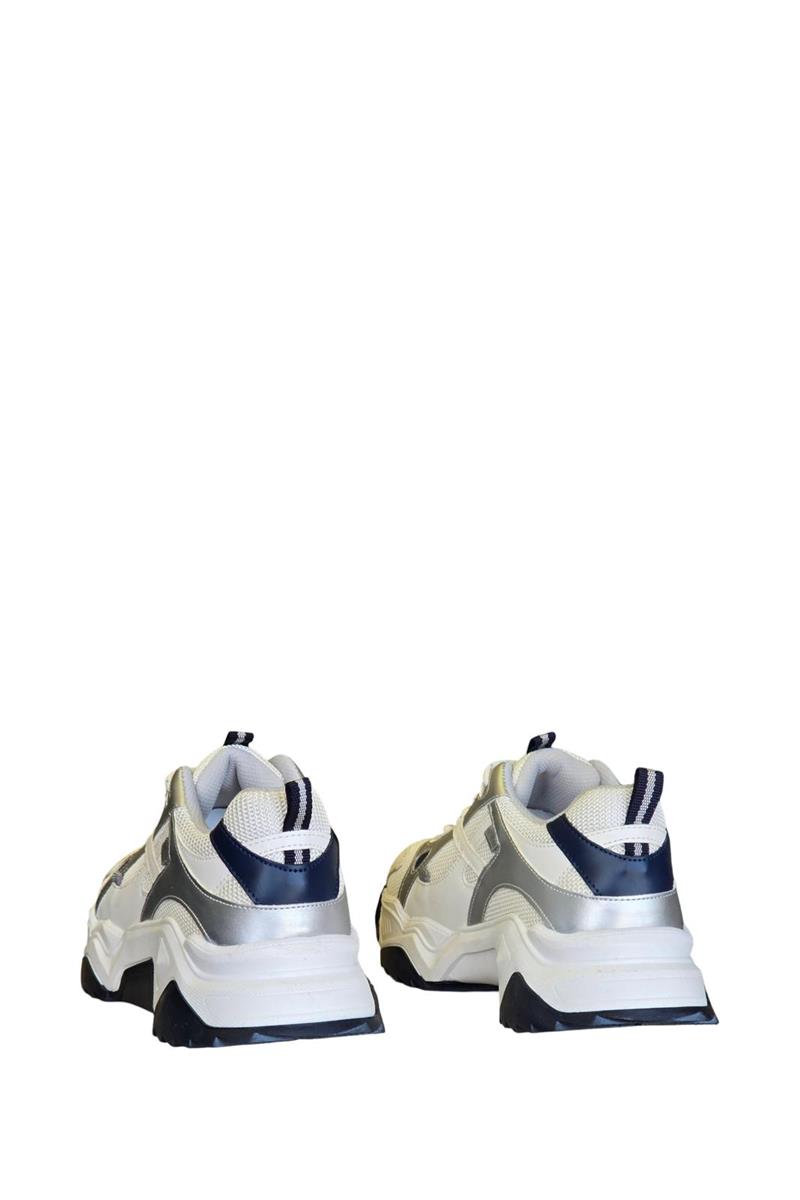 Yalınayak Sms65137 Kadın Sneakers Ayakkabı Beyaz Laci
