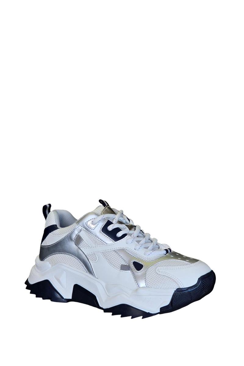 Yalınayak Sms65137 Kadın Sneakers Ayakkabı Beyaz Laci