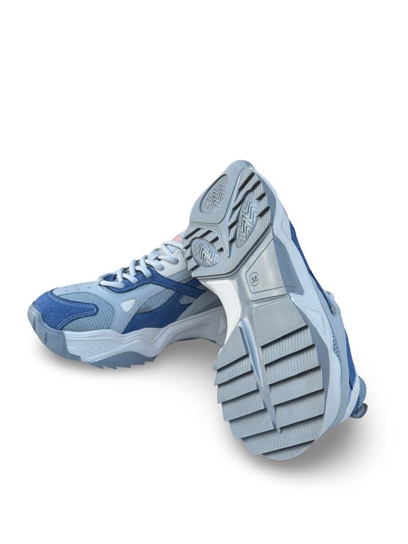 Yalınayak Sms65137 Kadın Sneakers Ayakkabı Mavi Gri