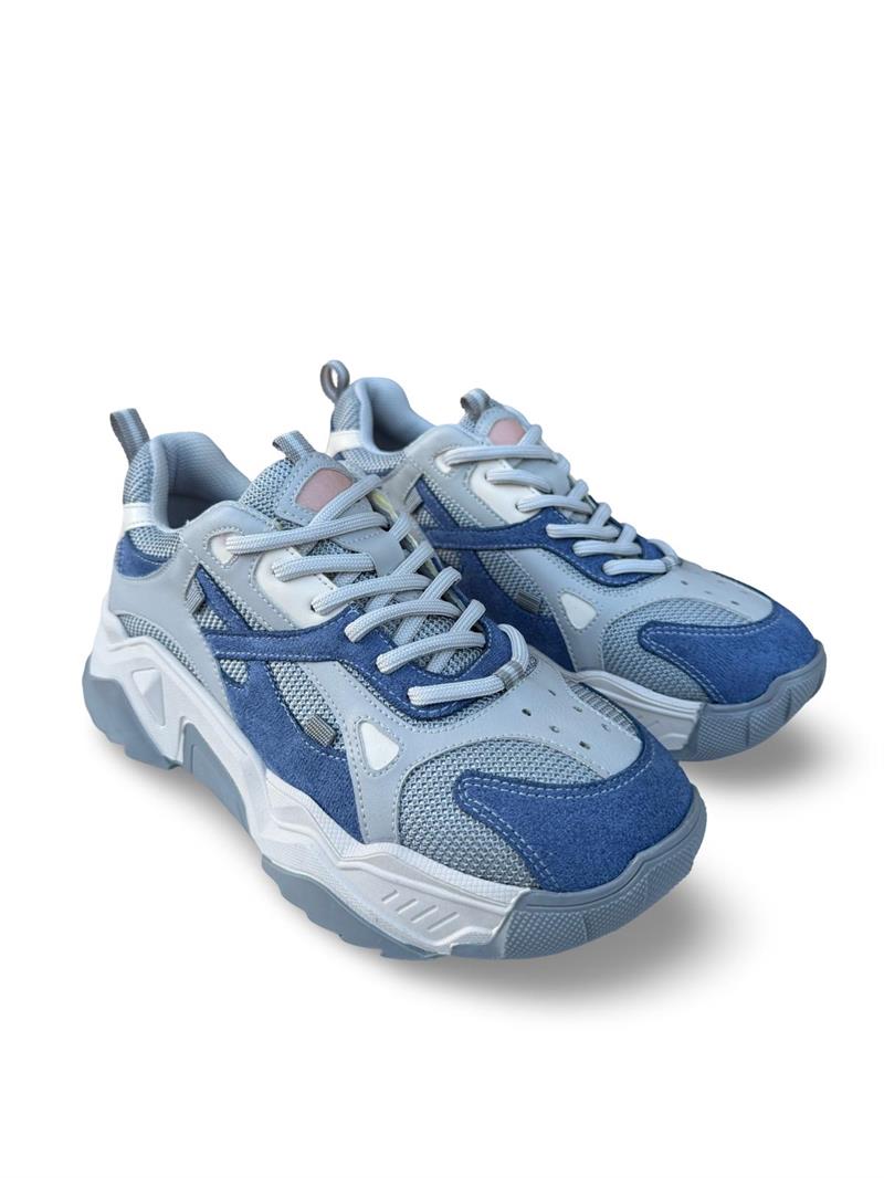 Yalınayak Sms65137 Kadın Sneakers Ayakkabı Mavi Gri