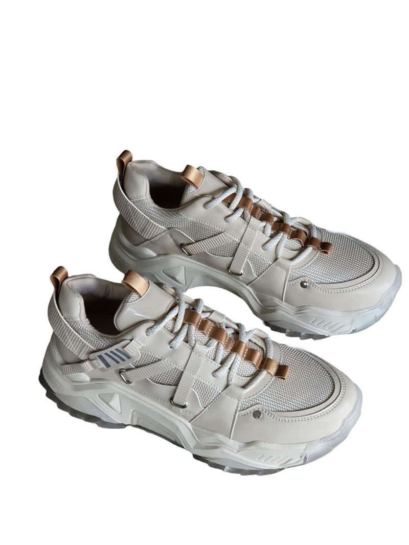 Yalınayak Sms65160 Kadın Spor Sneaker Bej