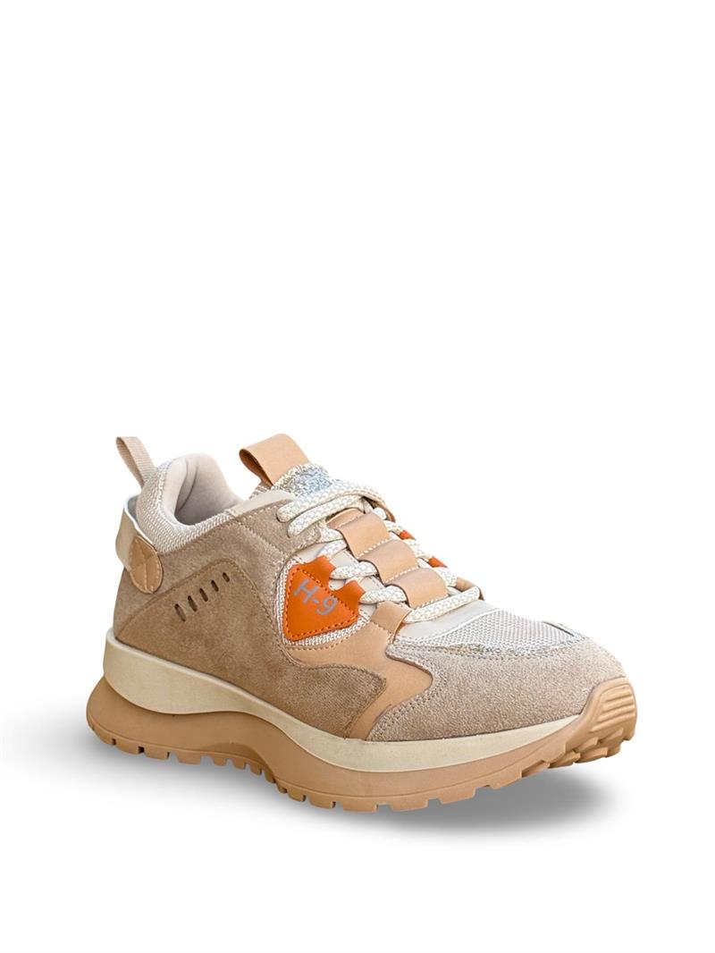 Yalınayak Sms72121 Kadın Spor Sneaker Bej Taba