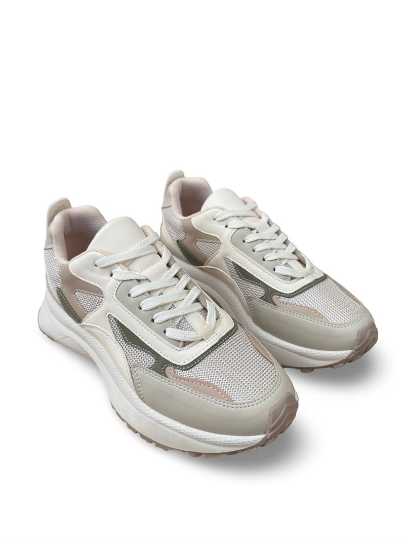 Yalınayak Sms83144 Kadın Spor Sneaker Bej Haki