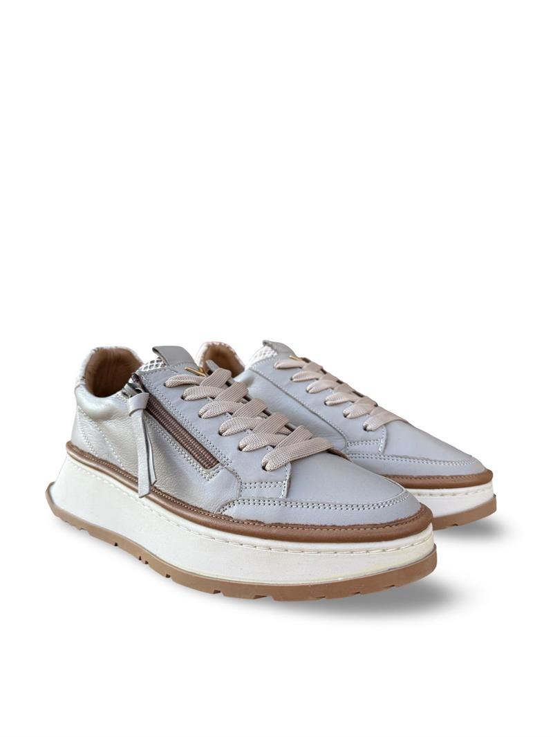 Yalınayak Vg3066 Hakiki Deri Eva Taban Kadın Comfort Sneaker Nut