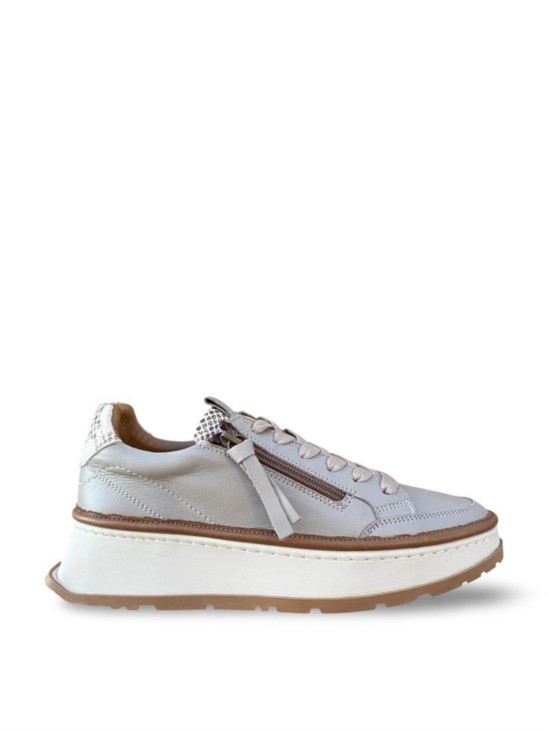 Yalınayak Vg3066 Hakiki Deri Eva Taban Kadın Comfort Sneaker Nut