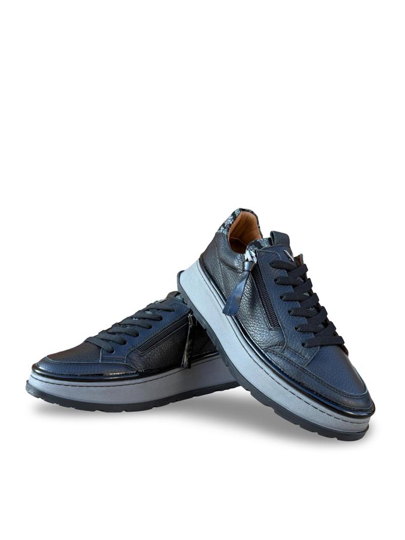Yalınayak Vg3066 Hakiki Deri Eva Taban Kadın Comfort Sneaker Siyah