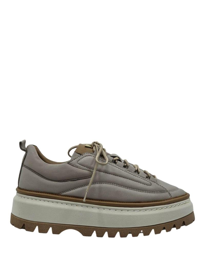 Yalınayak Vg3110 Hakiki Deri Eva Taban Kadın Comfort Sneaker Nut