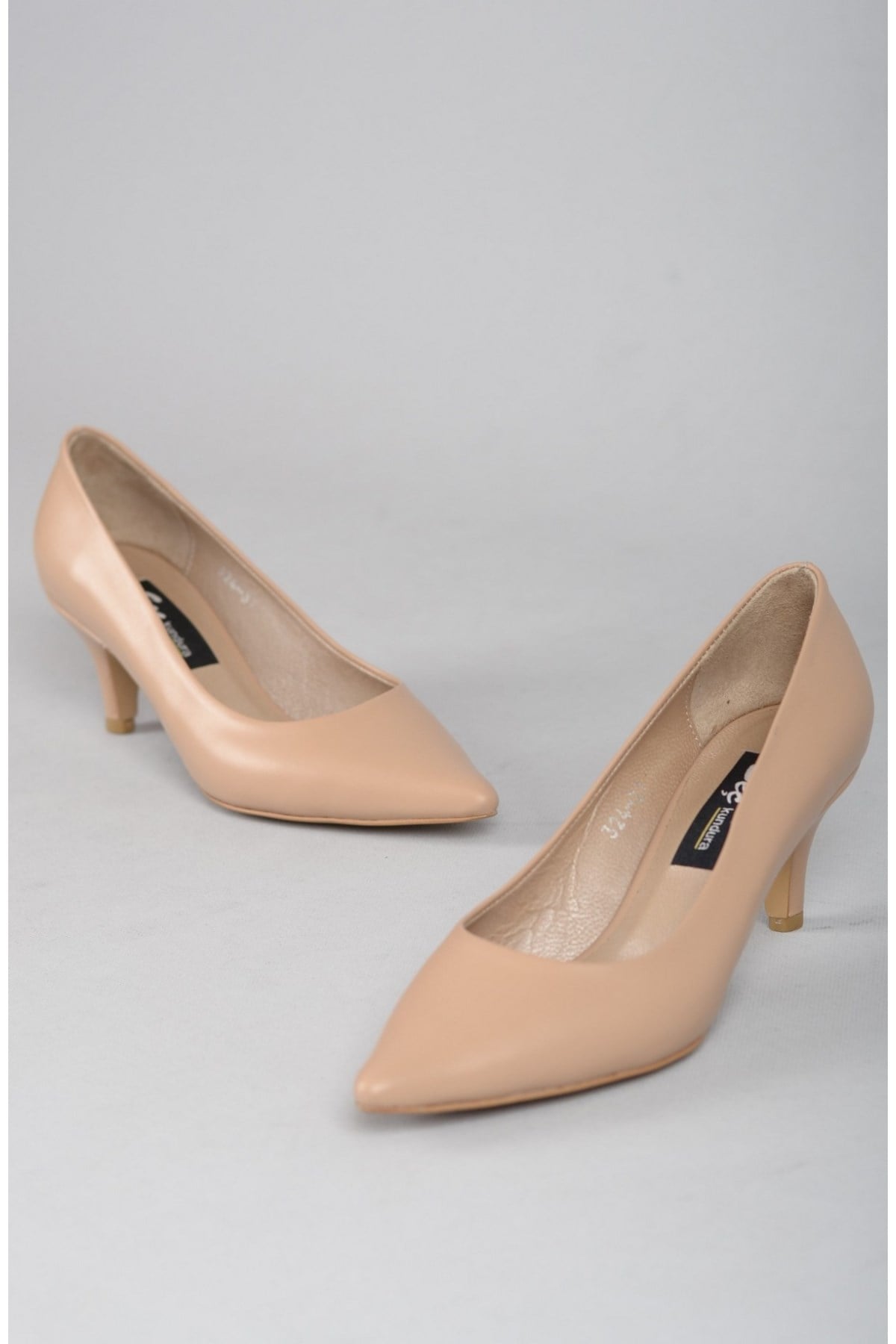 324 HAKİKİ DERİ TOPUKLU STİLETTO (6cm) KARAMEL