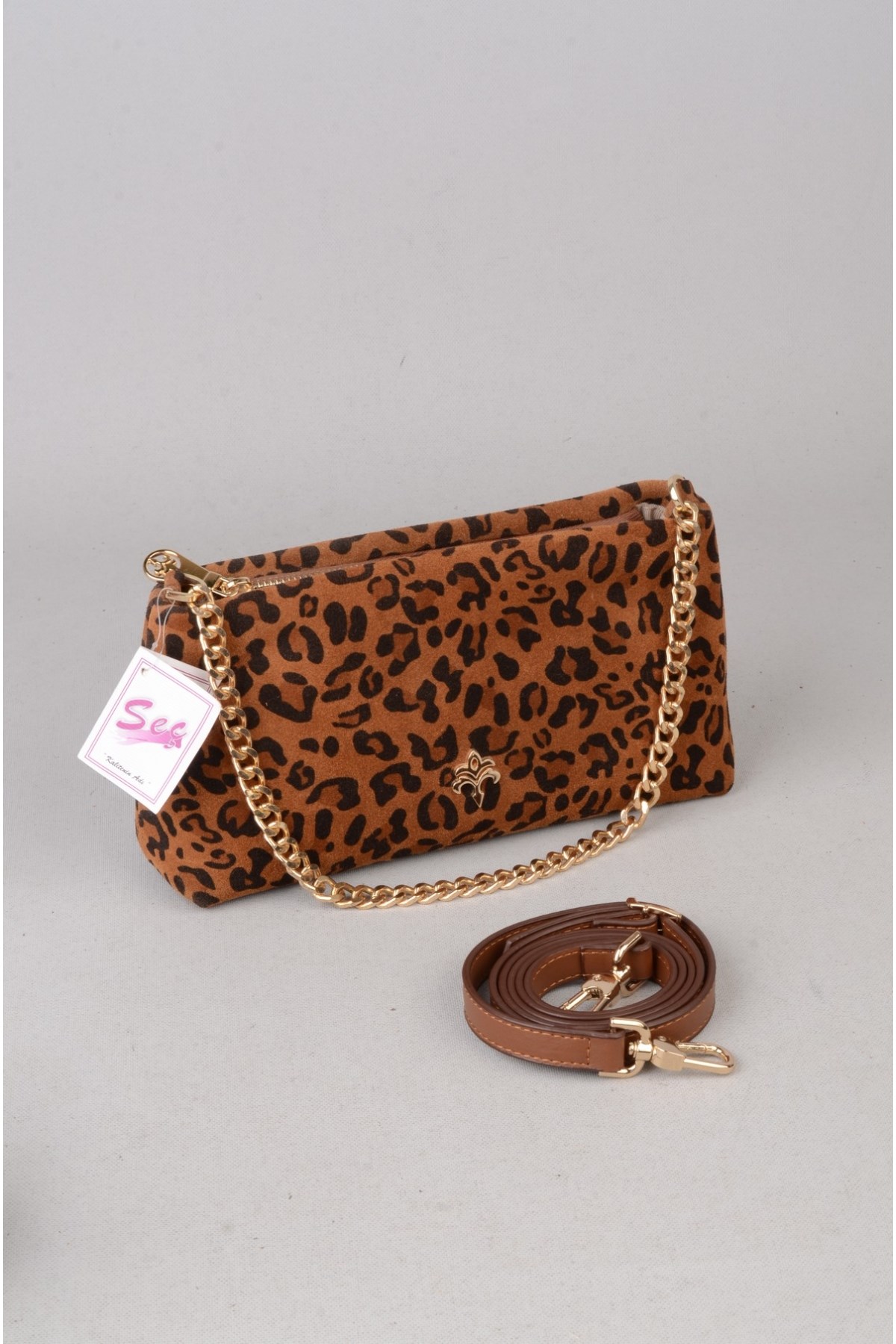 CLK ZD328-1 KADIN ÇAPRAZ ÇANTA TABA-LEOPAR
