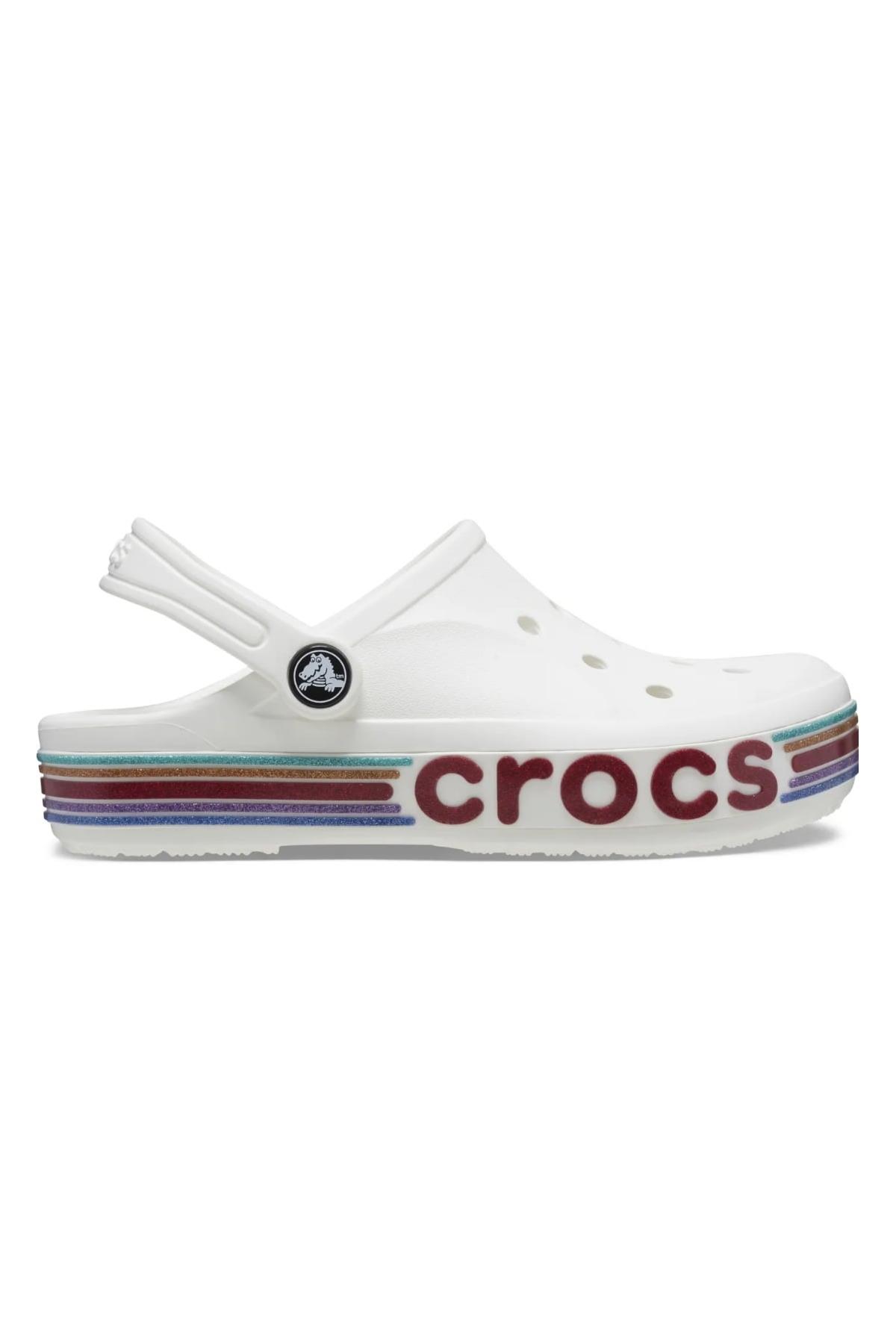 Crocs Bayaband Rainbow Glitter Clg kids BEYAZ