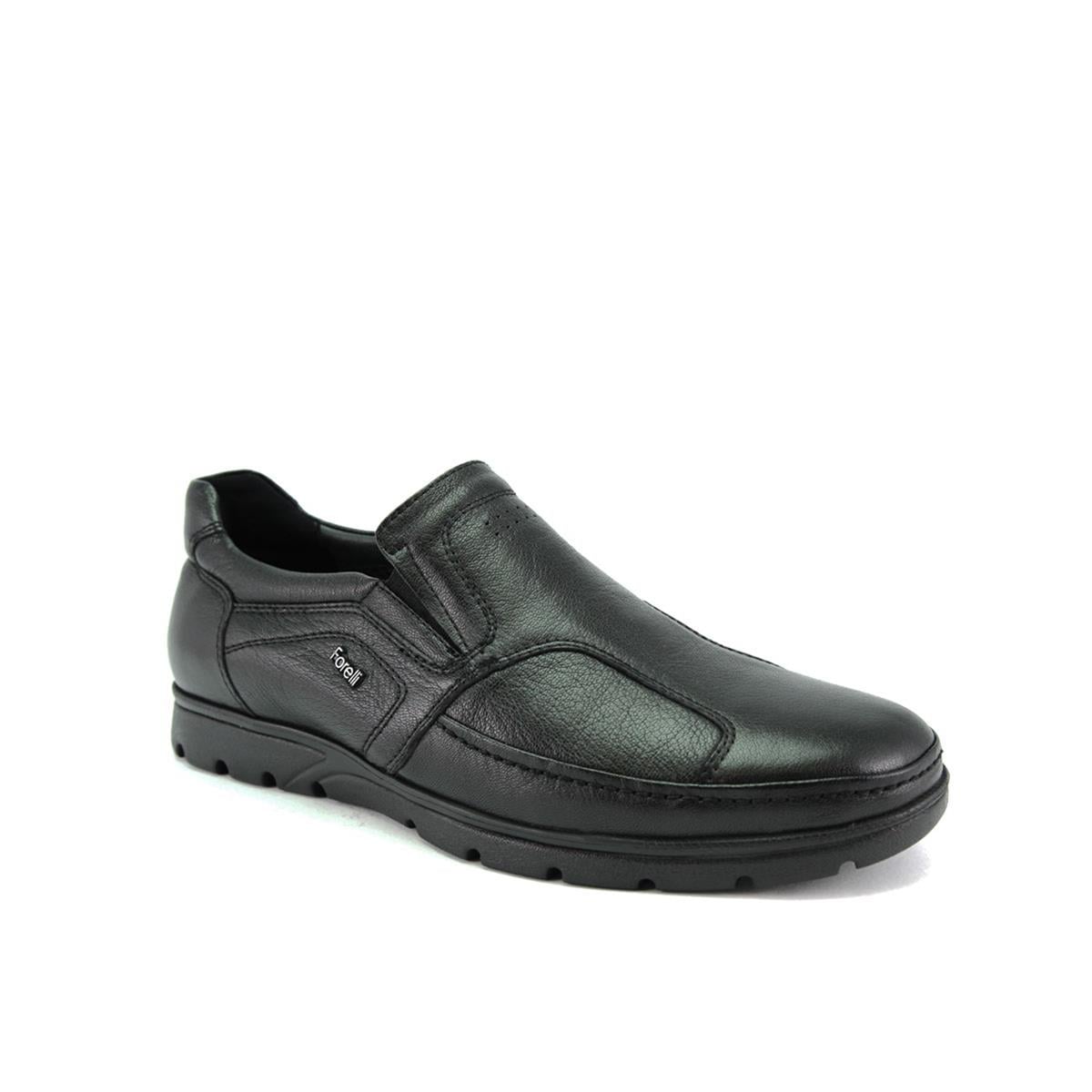 Forelli 32606 Hakiki Deri Erkek Comfort Ayakkabi Siyah