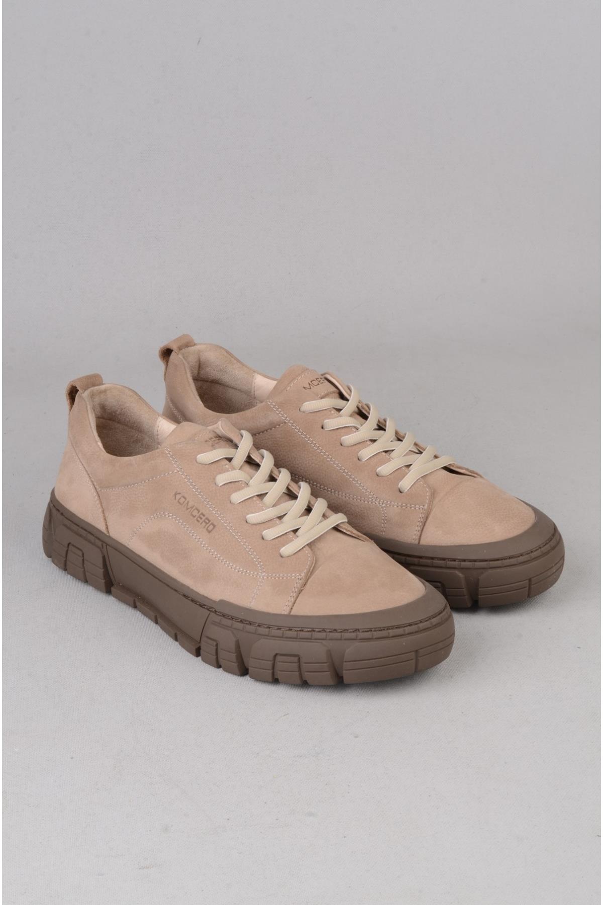 KMC 5K2676 HAKİKİ DERİ CASUAL ERKEK AYAKKABI VİZON