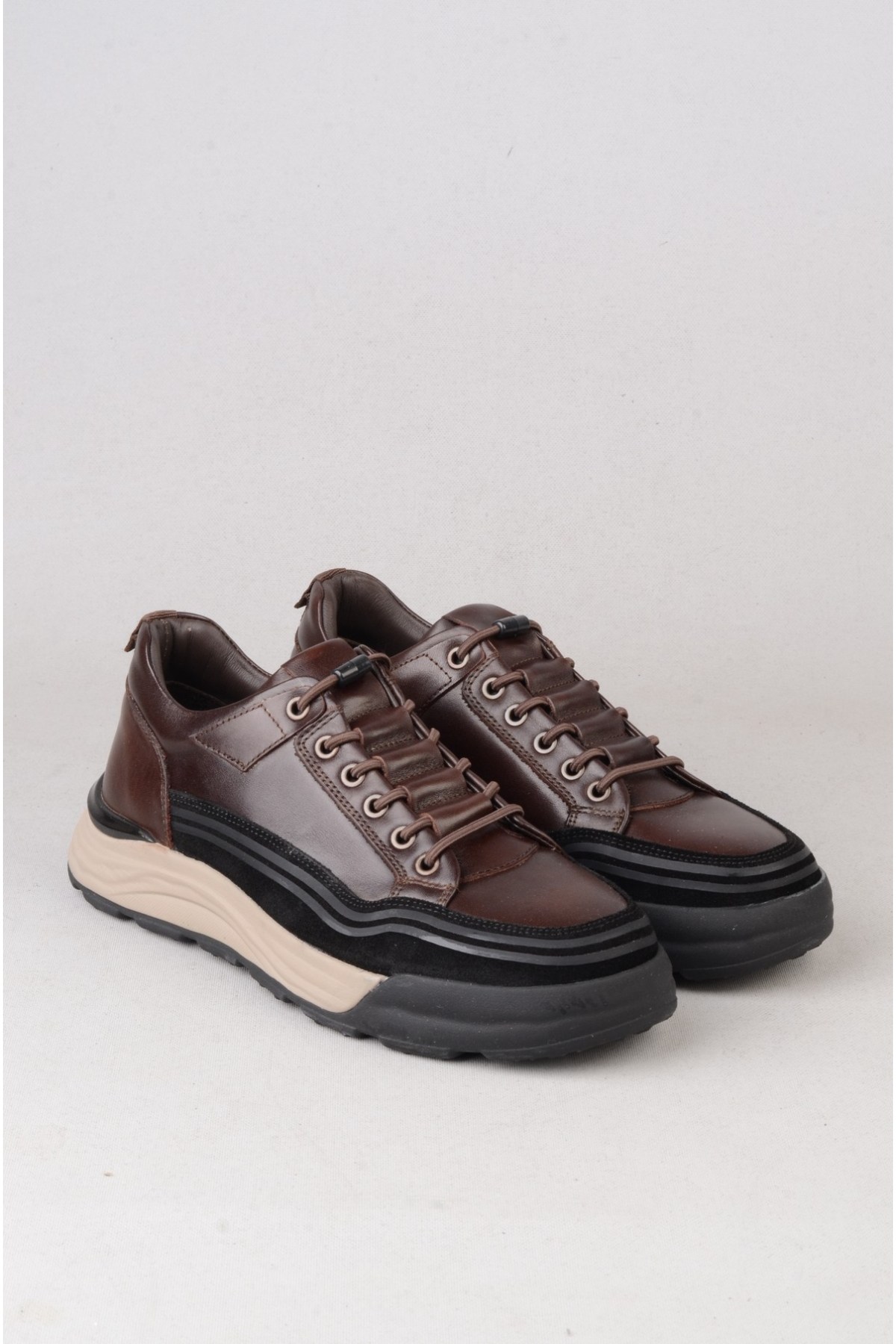 KMC 6K3767 HAKİKİ DERİ CASUAL ERKEK AYAKKABI KAHVE