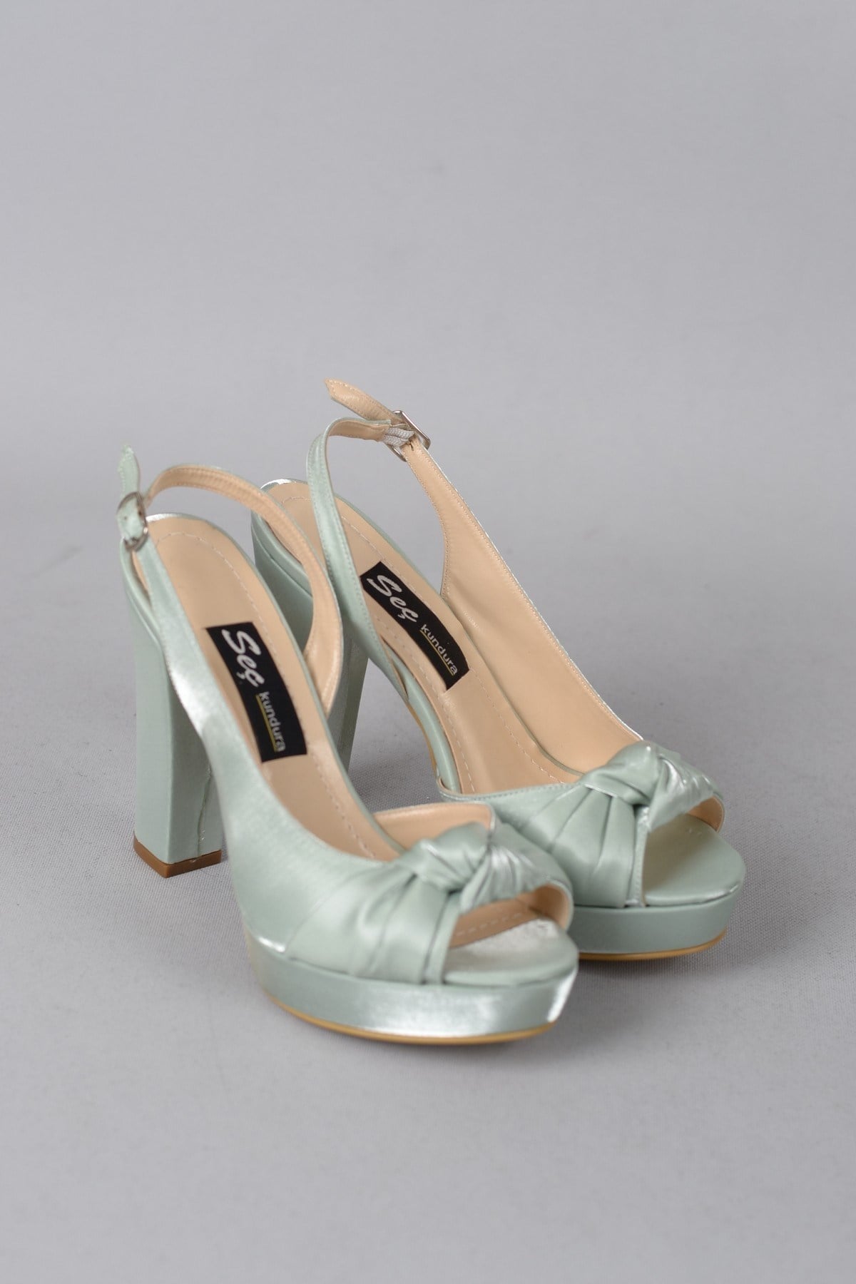 SEÇ 1029 PLATFORM TOPUKLU ABİYE AYAKKABI (12cm) MİNT