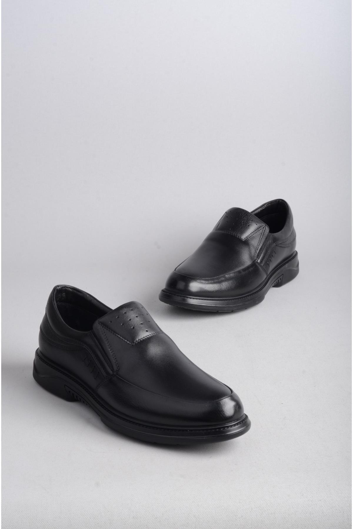 SEÇ 1143 HAKİKİ DERİ ERKEK COMFORT AYAKKABI SİYAH