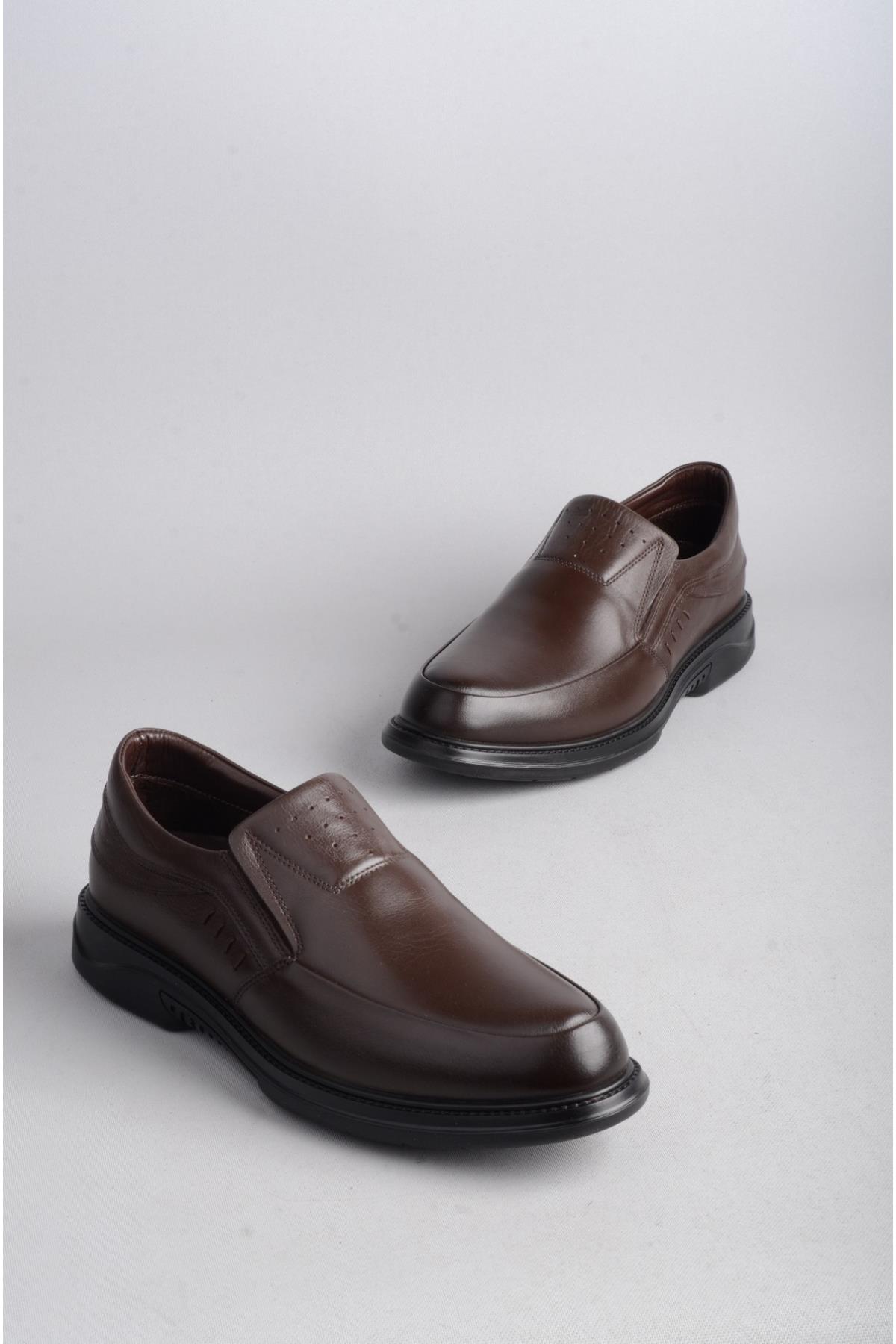 SEÇ 1143 HAKİKİ DERİ ERKEK COMFORT AYAKKABI KAHVE