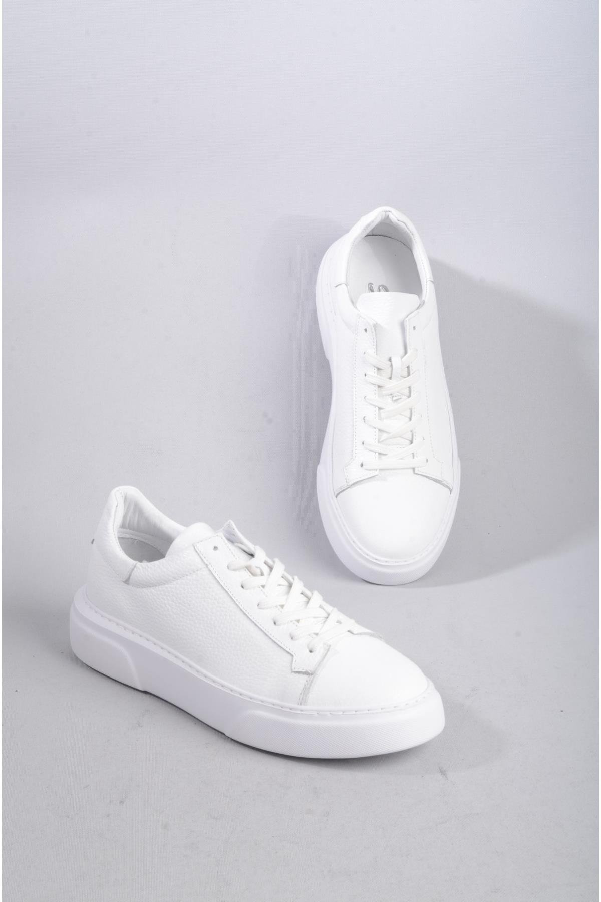 SEÇ 2501 HAKİKİ DERİ ERKEK SNEAKERS AYAKKABI BEYAZ