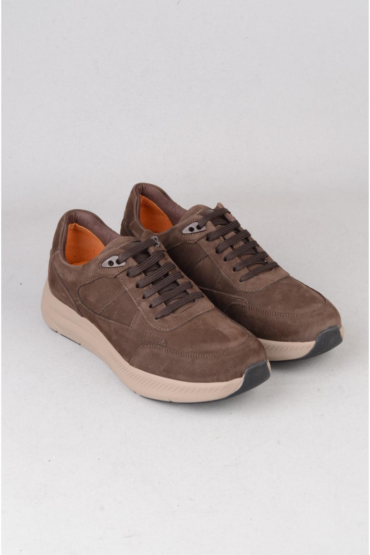 SEÇ 261291 HAKİKİ DERİ CASUAL ERKEK AYAKKABI KAHVE NUBUK