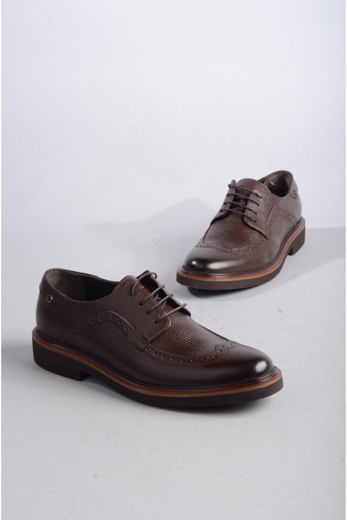 SEÇ 2905 HAKİKİ DERİ ÖZEL ÜRETİM ERKEK AYAKKABI KAHVE