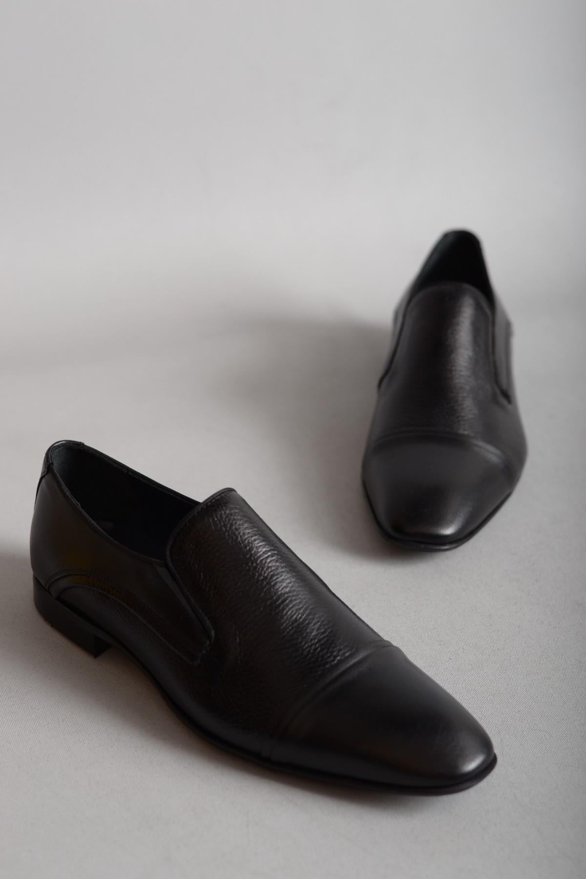 SEÇ 2944 ÖZEL ÜRETİM  HAKİKİ DERİ ERKEK AYAKKABI SİYAH