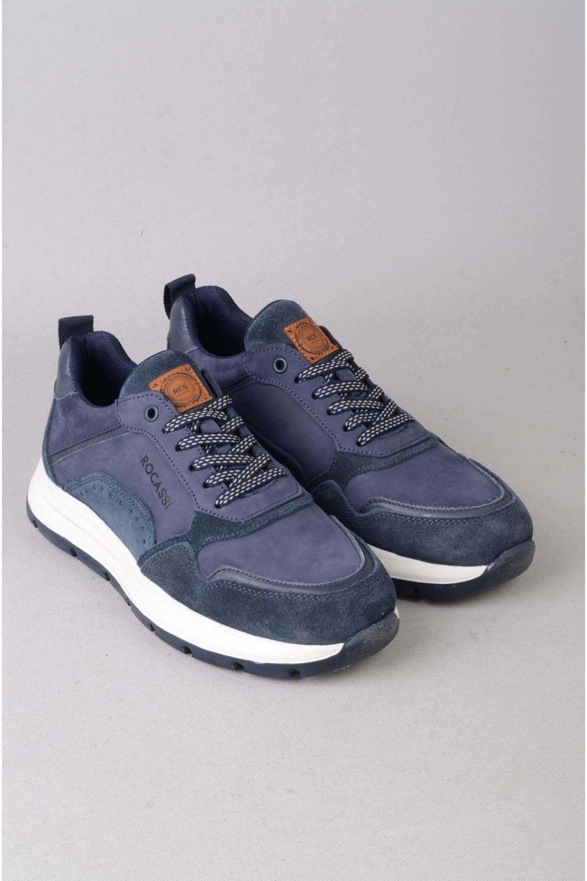 SEÇ 321 HAKİKİ DERİ CASUAL ERKEK AYAKKABI MAVİ