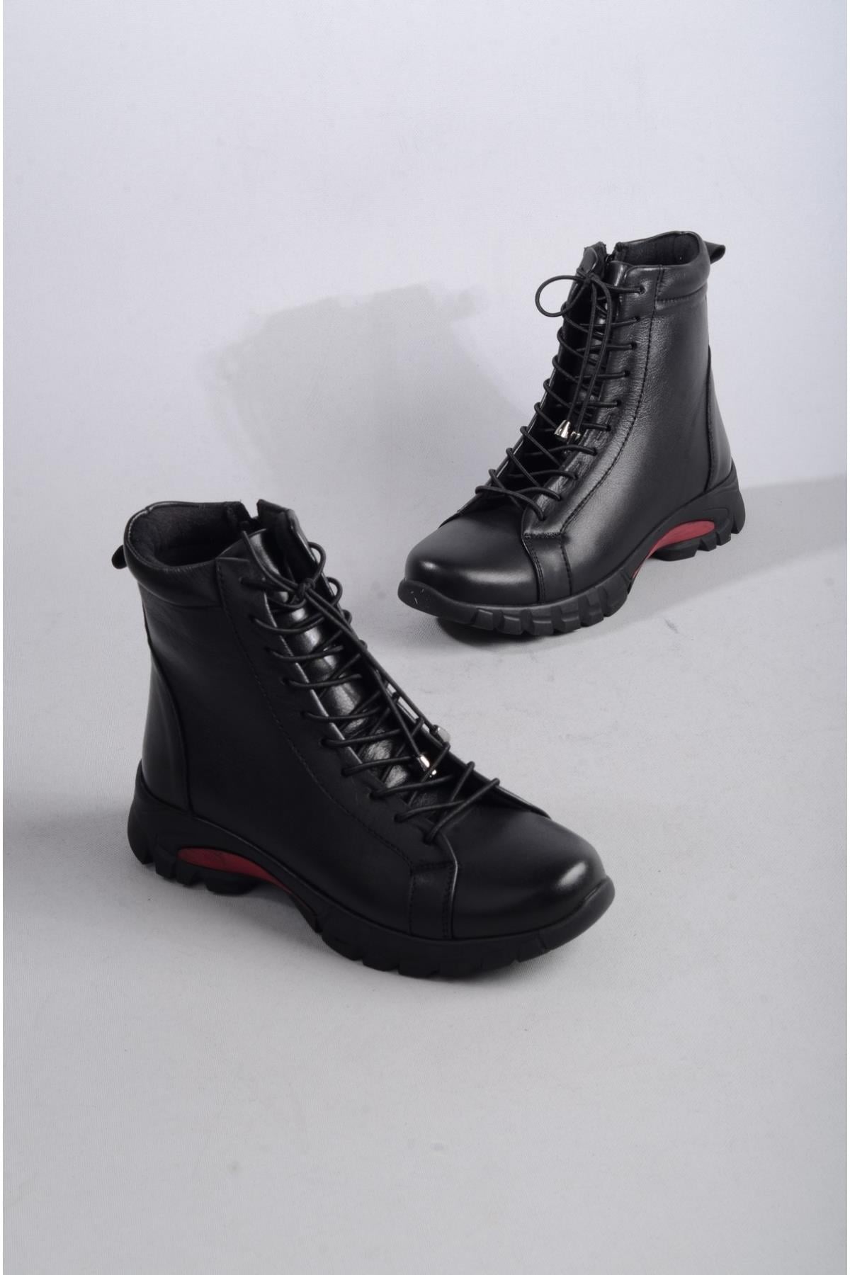 SEÇ 685 HAKİKİ DERİ ANATOMİK KADIN BOT SİYAH