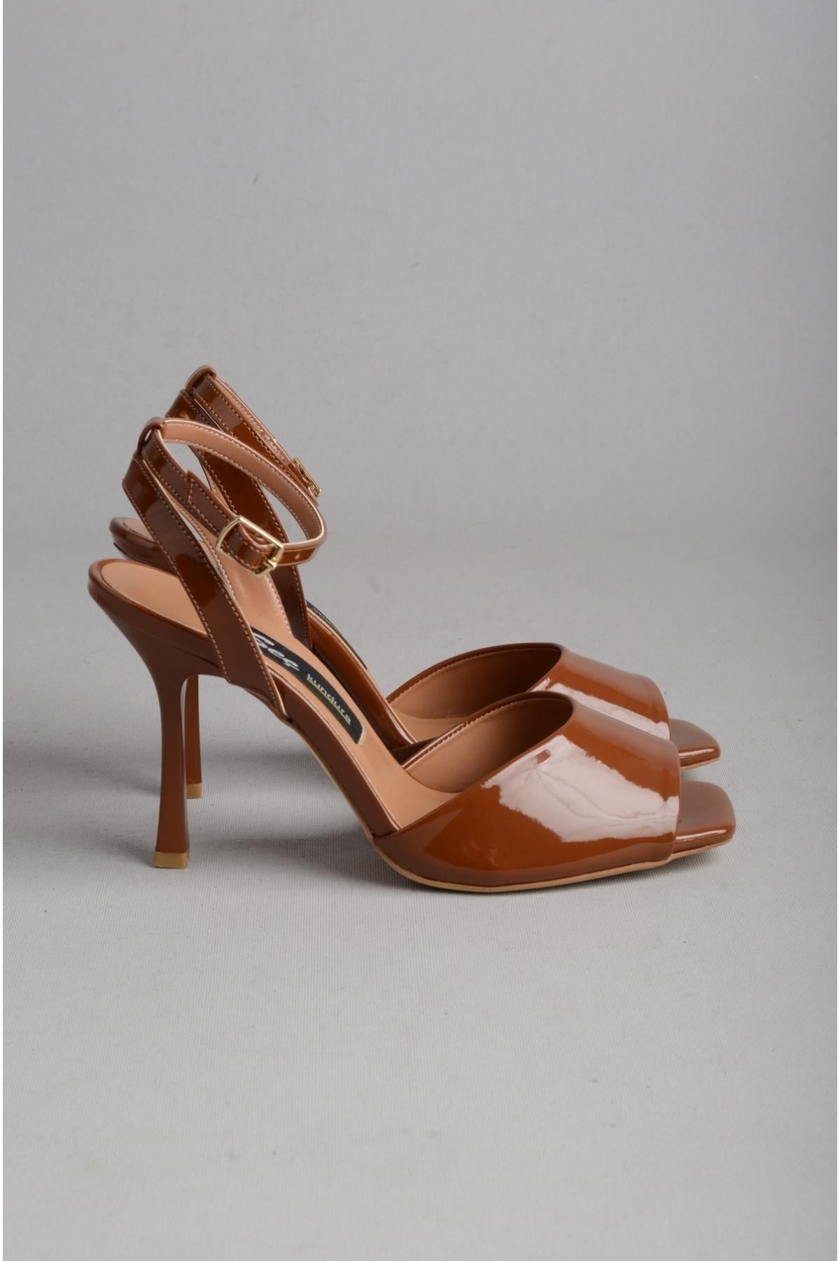 SEÇ 8496 TOPUKLU AYAKKABI (Topuk Boyu:10,5 cm) TABA RUGAN